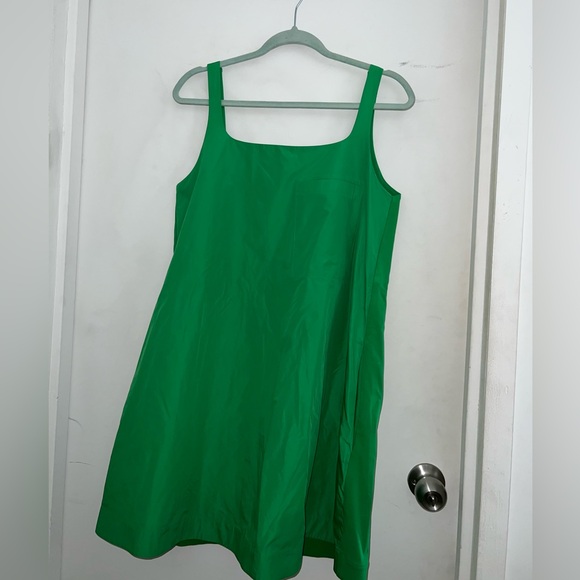 COS Green Contrast Panel Mini Dress Square Neck - Picture 5 of 5